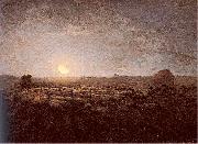 Jean-Franc Millet The Sheep Meadow Moonlight USA oil painting reproduction